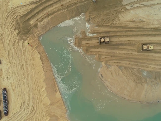An aerial view of machineries reclamation the CWIT premises.