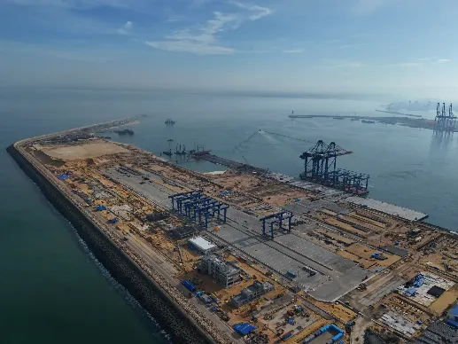 CWIT's container ships alongside cranes at Colombo port.